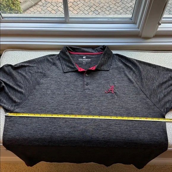 NWOT Colosseum Gray Black Heathered “A”Alabama Polo Golf Shirt Crimson Tide XXL - Picture 9 of 12